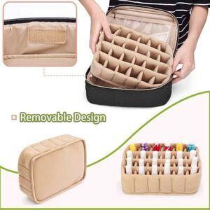 Nail Polish Carrying Bag Holds 24 Bottles (15ml/0.5 fl.oz), Travel Storage
